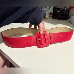 Nine West Red Genuine Leather Belt #23